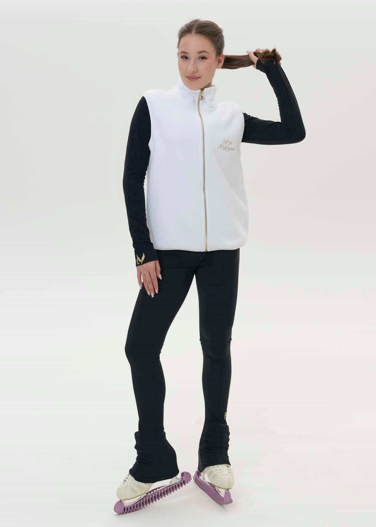 White fleece vest SKU 0406, Fleece vests, photo 1