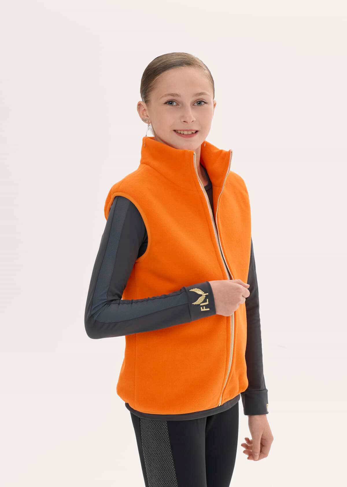 Orange fleece vest SKU 0441, Fleece vests, photo 1