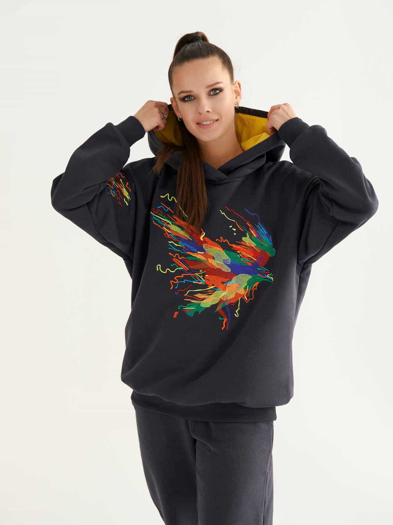 Tracksuit "Ptitsa" ("Bird") with hood SKU 0223, Women's tracksuits, photo 1