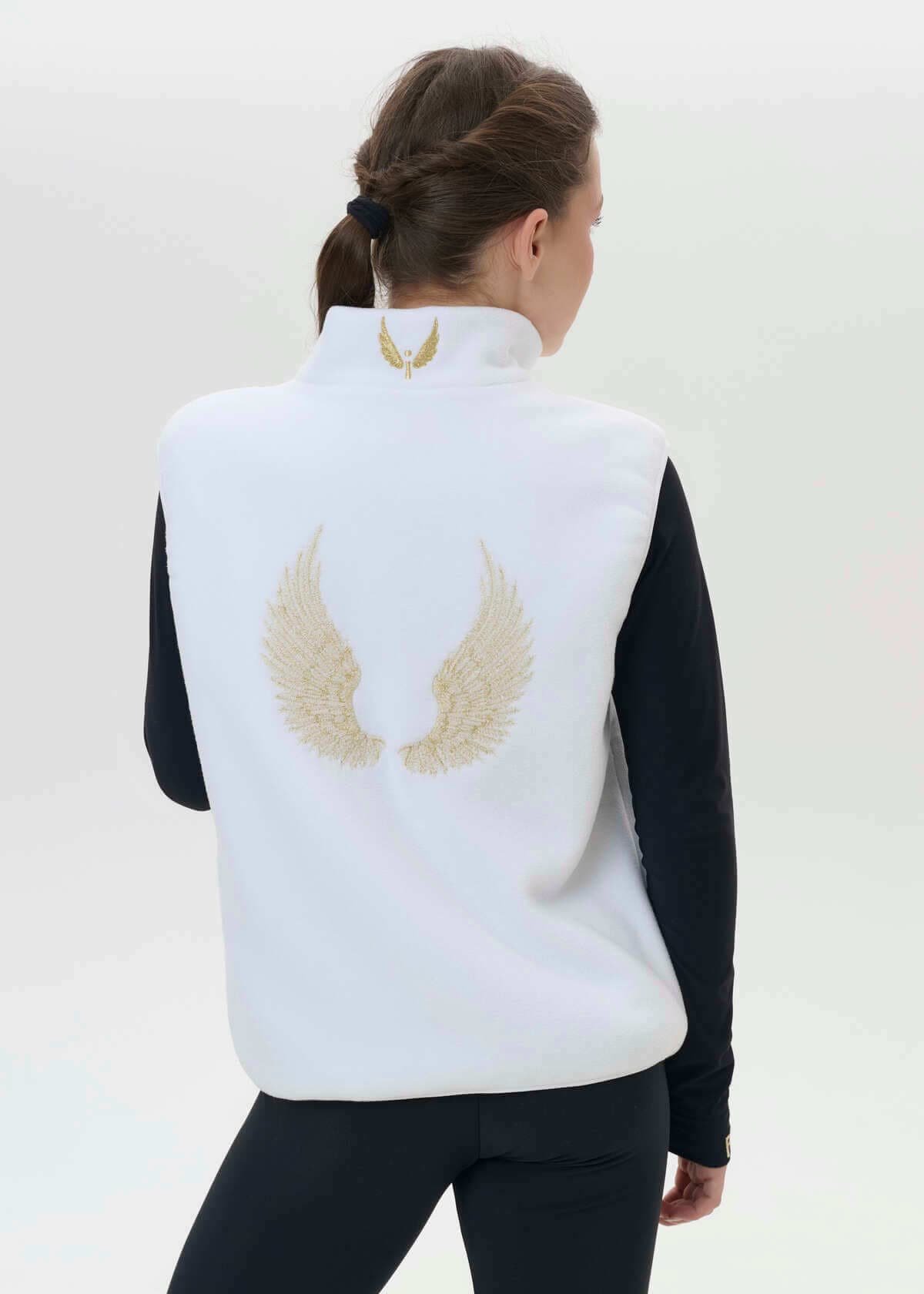 White fleece vest SKU 0406, photo 3