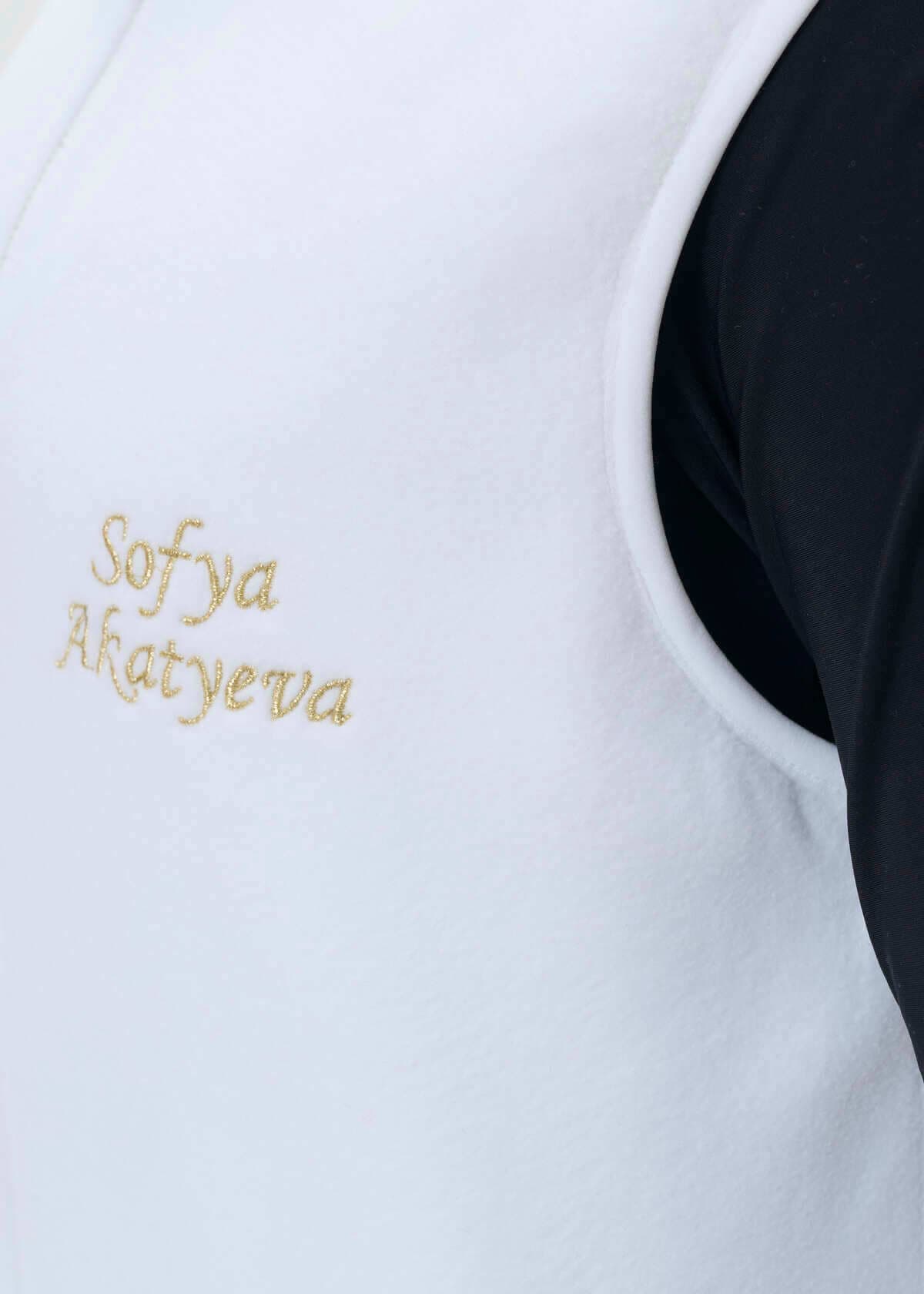 White fleece vest SKU 0406, photo 6