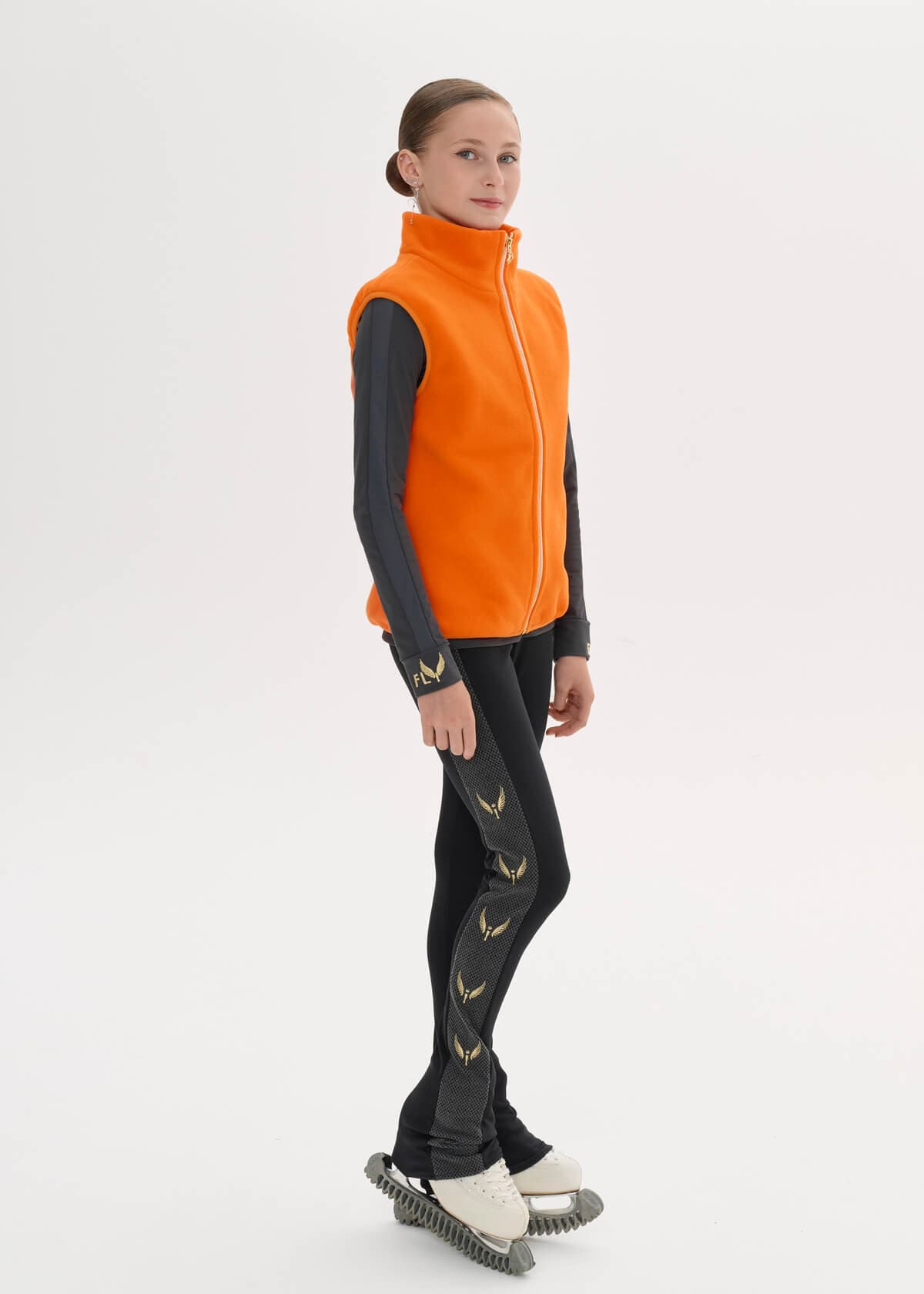 Orange fleece vest SKU 0441, photo 1