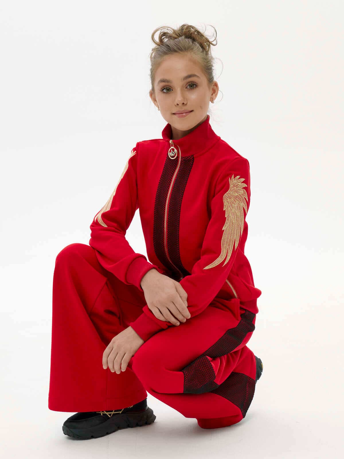 TRACKSUIT Red with black mesh SKU 0484-1, photo 8