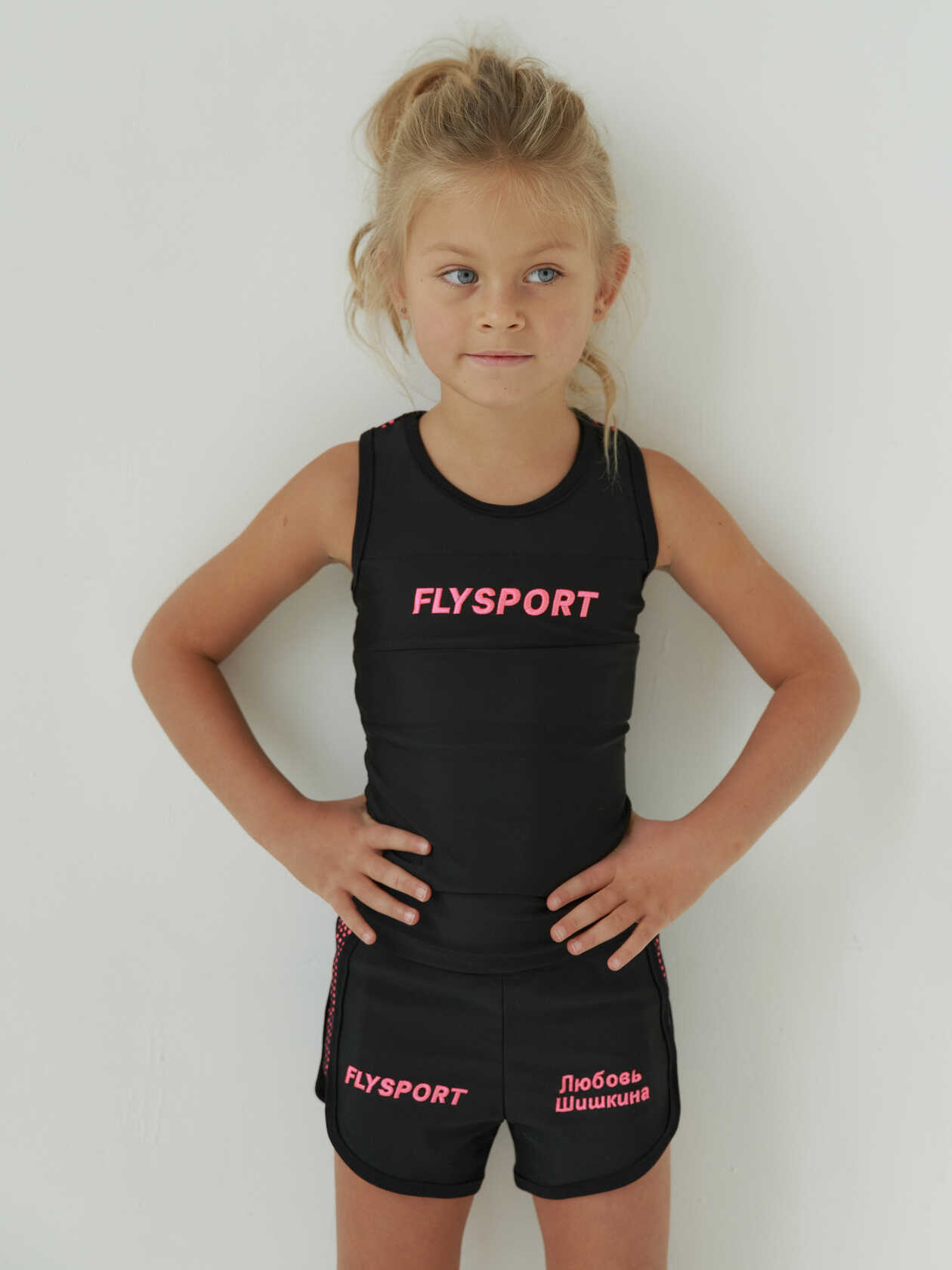 Майка-борцовка с розовыми вставками - 0232