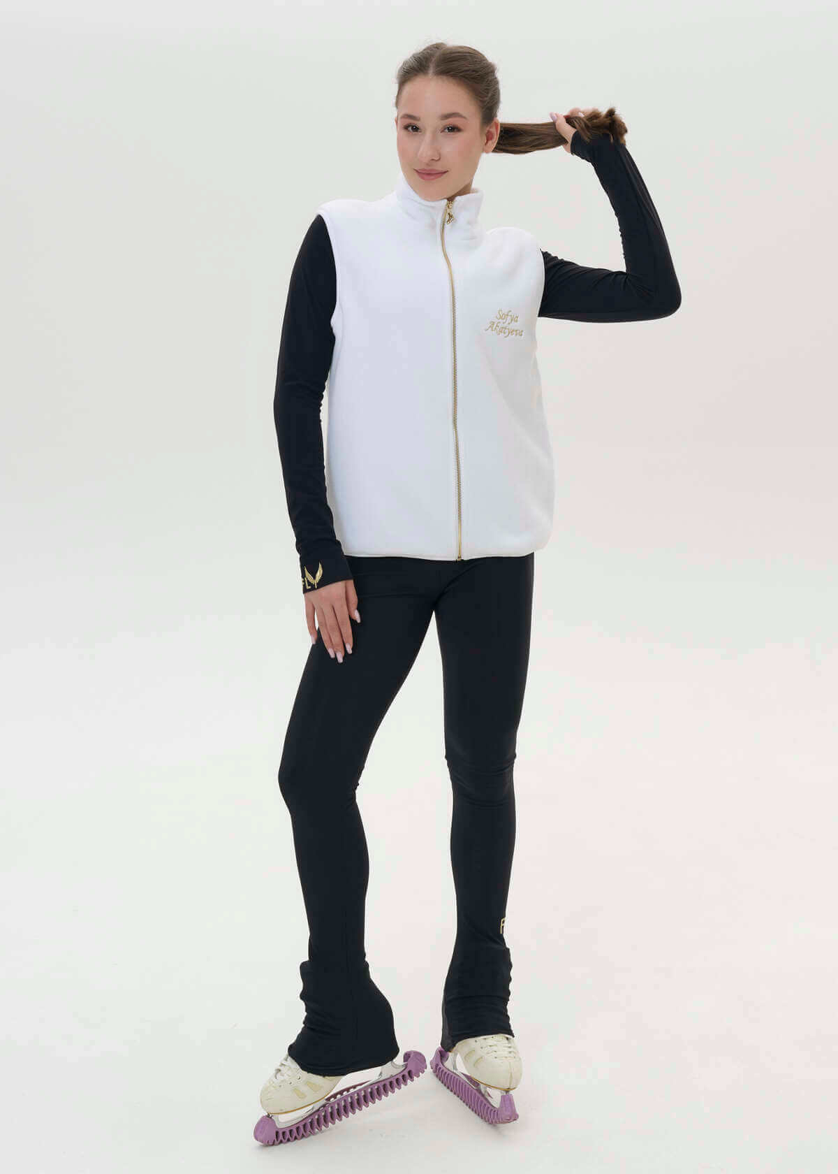 Жилет флисовый белый – 0406